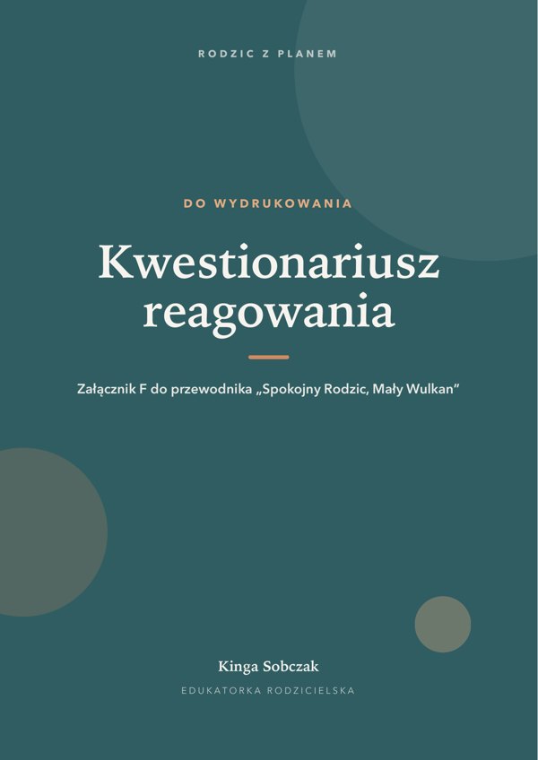 Okładka załącznika „Kwestionariusz stylu reagowania”