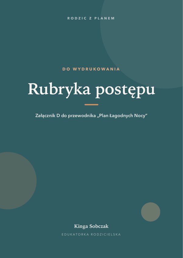 Okładka załącznika „Rubryka postępu”
