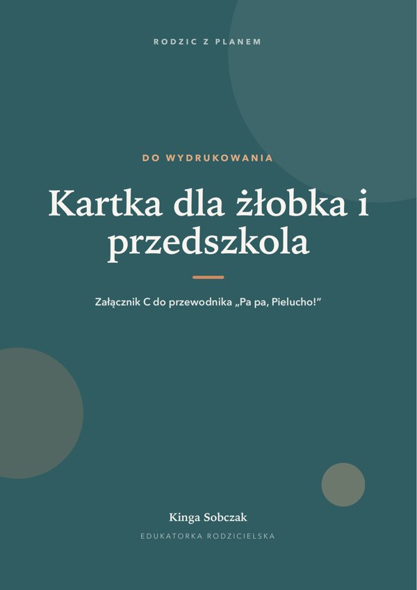 Okładka załącznika „Kartka dla pani w żłobku i przedszkolu”